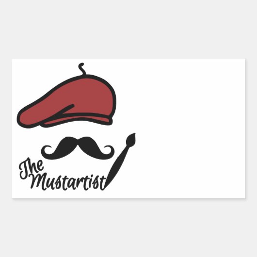 The Mustartistのカスタムステッカー 長方形シール (正面)