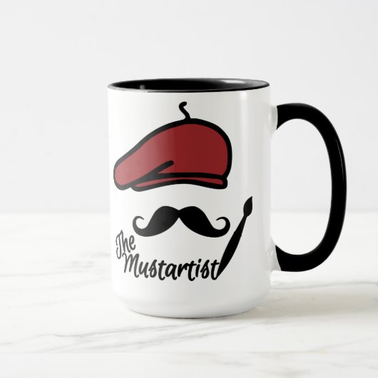 The Mustartist mug – 選択スタイル&カラー マグカップ (右)