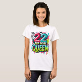 The MVP Queen Graffiti T-Shirt - Number はっきりした 22 Tシャツ (正面フル)