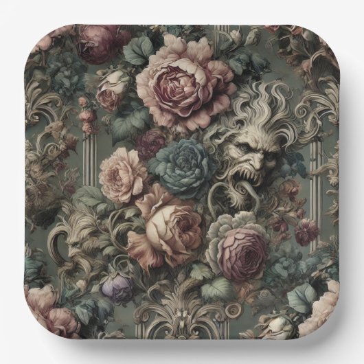 The Myrrh Man’s Prophecy – Gothic Victorian Design ペーパープレート (正面)