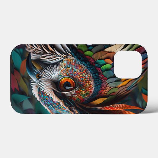 The Mysterious Owl Tough Apple iPhone 13 mini Case Case-Mate iPhoneケース (裏面 (横))