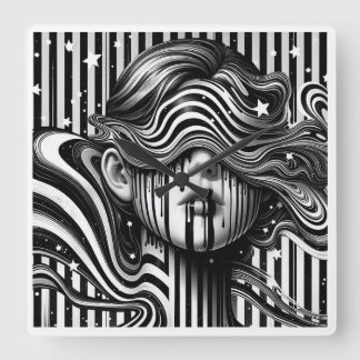 The mystery girl clock スクエア壁時計