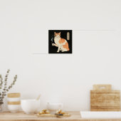 The Mystic Oracle - Japanese Ukiyo-e Cat Wall Art ポスター (キッチン)
