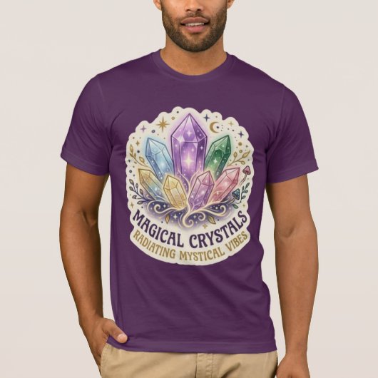The Mystic Prism | Enchanted Crystal Cluster Graph Tシャツ (正面)
