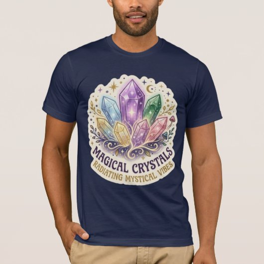 The Mystic Prism | Enchanted Crystal Cluster Graph Tシャツ (正面)