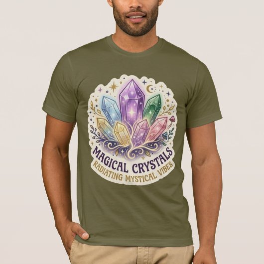 The Mystic Prism | Enchanted Crystal Cluster Graph Tシャツ (正面)