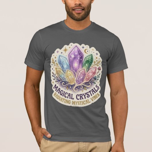 The Mystic Prism | Enchanted Crystal Cluster Graph Tシャツ (正面)