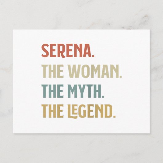 The Name Is Serena The Woman The Myth And The Lege ポストカード (正面)