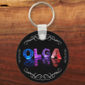 The Name Olga - Name in Lights (Photograph) キーホルダー (正面)