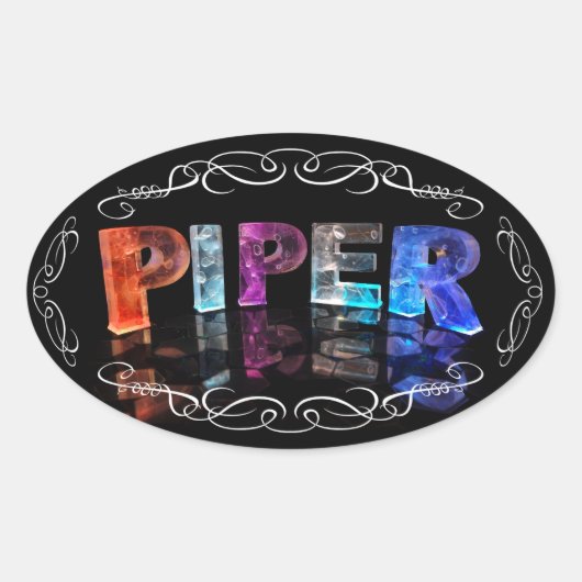 The Name Piper - Name in Lights (Photograph) 楕円形シール (正面)