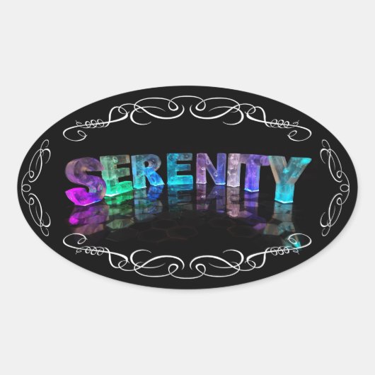 The Name Serenity - Name in Lights (Photograph) 楕円形シール (正面)
