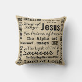 The Names of Jesus Aged Parchment クッション (正面)