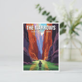 The Narrows in Zion National Park Utah ポストカード (スタンド正面)