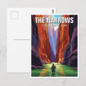 The Narrows in Zion National Park Utah ポストカード (正面/裏面)