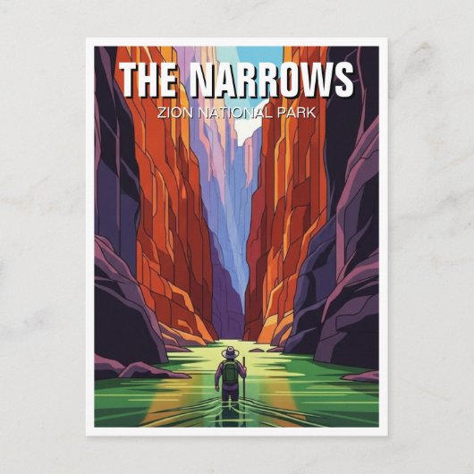 The Narrows in Zion National Park Utah ポストカード (正面)