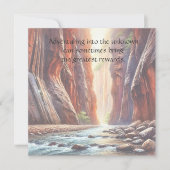 The Narrows / Zion National Park & Quote サンキューカード (正面)