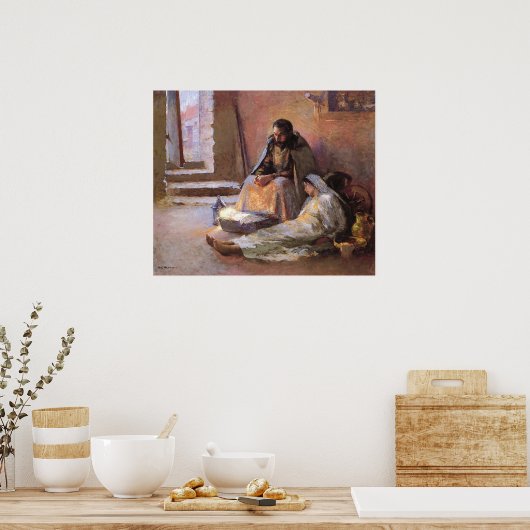 The Nativity By Gari Melchers ポスター (キッチン)