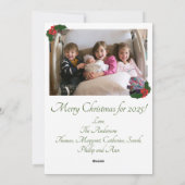 The Nativity Christmas Photo シーズンカード (裏面)