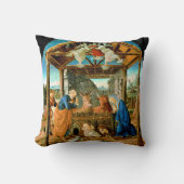 The Nativity, famous painting by Sandro Botticelli クッション (正面)