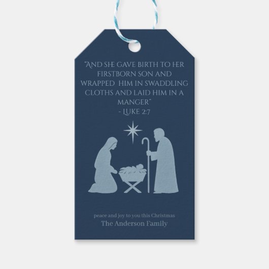The Nativity Gift Tag– Birth of Jesus ギフトタグ (正面)
