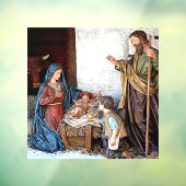 THE NATIVITY: MARY, JOSEPH, JESUS AND SHEPHERD BOY ウィンドウサイン (シート3)