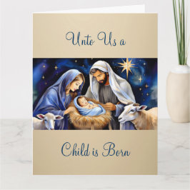 The Nativity of Baby Jesus Christmas Greetings カード