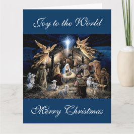 The Nativity of Baby Jesus Christmas Greetings カード