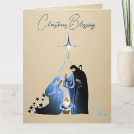 The Nativity of Baby Jesus Christmas Greetings カード