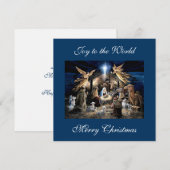 The Nativity of Baby Jesus Christmas Greetings シーズンカード (正面/裏面)