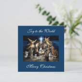 The Nativity of Baby Jesus Christmas Greetings シーズンカード (スタンド正面)