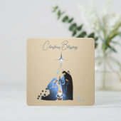 The Nativity of Baby Jesus Christmas Greetings シーズンカード (スタンド正面)