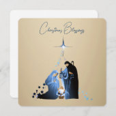 The Nativity of Baby Jesus Christmas Greetings シーズンカード (正面/裏面)