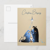 The Nativity of Baby Jesus Christmas Greetings シーズンポストカード (正面/裏面)