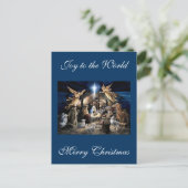 The Nativity of Baby Jesus Christmas Greetings ポストカード (スタンド正面)