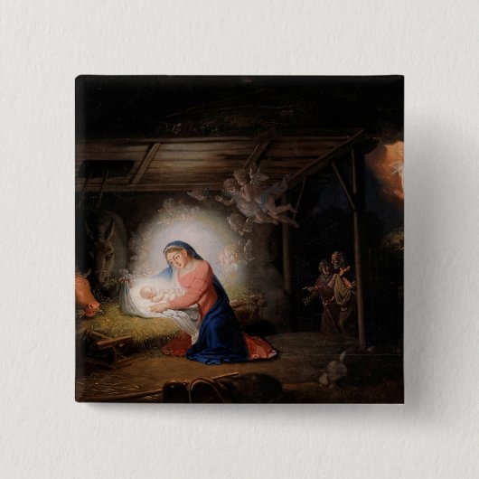 The Nativity of Christ (by Vladimir Borovikovsky) 缶バッジ (正面)