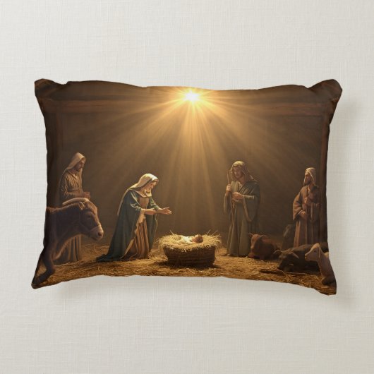 “The Nativity Scene" Christmas Pillow アクセントクッション (裏面)