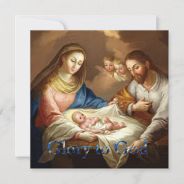 The Nativity with Mary, Joseph and baby Jesus  シーズンカード