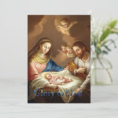 The Nativity with Mary, Joseph and baby Jesus シーズンカード (スタンド正面)