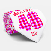 The necktie of the gingham check by red and white ネクタイ (ロール)