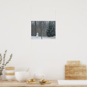 The Neighbor's Snowman Winter Snow Scene ポスター (キッチン)