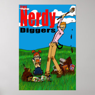 The Nerdy Diggers – 標準ロゴ – ポスター24x36 ポスター