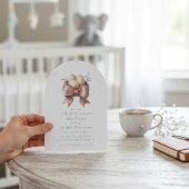 the nest is pink watercolor minimal baby shower 招待状