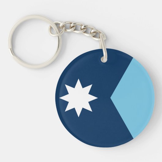 The new Flag of Minnesota State キーホルダー (正面)