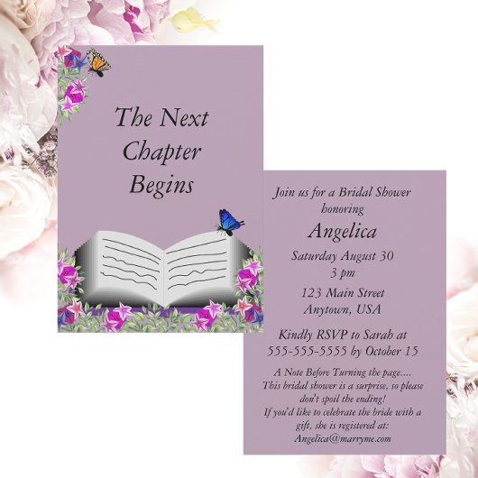 The Next Chapter Begins| 花の本のテーマ 招待状