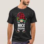 The Nice Gnome Buffalo Plaid Christmas Matching Fa Tシャツ (正面)