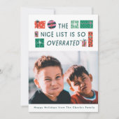 The Nice List Christmas Photo Card シーズンカード (正面)