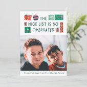 The Nice List Christmas Photo Card シーズンカード (スタンド正面)