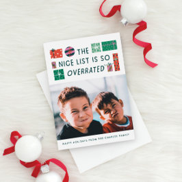 The Nice List Christmas Photo Card シーズンカード