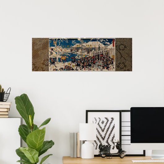 The Night Attack in Chûshingura 47 RONIN ポスター (ホームオフィス)