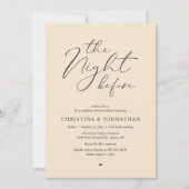 「The Night Before」シャンパンリハーサルディナー 招待状 (正面)